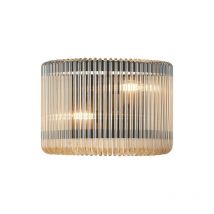 Verne 32 x 18 cm Medium Wall Light In Black Finish With Smoked Brown Glass