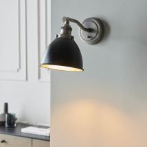 Endon 98751 Franklin Wall Light In Aged Pewter and Matt Black Finish