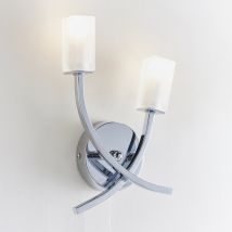Endon 146-2CH 2 Light Modern Chrome Wall Light with Switch