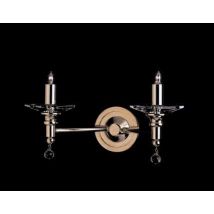 Impex STH03061/2WB Starlight 2 Light Optical Glass Wall Bracket - product_finish:Gold Plated Finish Frame