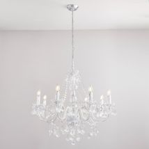 Endon 308-8CL 8 Light Chandelier In Clear Acrylic
