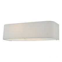 Dar Lighting RON092 Ronda 2 Light Wall Light With Ivory Silk Shade