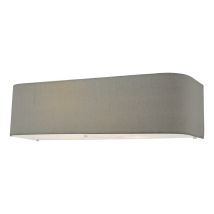 Dar Lighting RON0939 Ronda 2 Light Wall Light With Grey Silk Shade