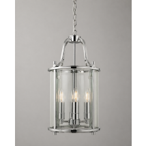 Hakka Medium Polished Chrome 4 Light Round Hanging Lantern