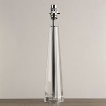 Laura Ashley Blake Cut Glass Crystal Obelisk Large Table Lamp Base In Polished Chrome Finish