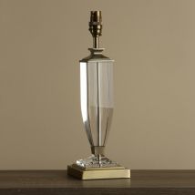 Laura Ashley Carson Antique Brass Large Crystal Table Lamp Base
