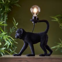 Endon 106791 Capuchin Monkey Table Lamp In Matt Black Finish