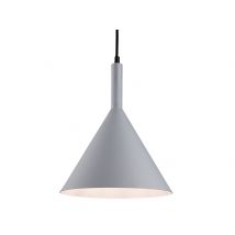 Firstlight 3717GR Everest 1 Light Ceiling Pendant In Grey With White Inside