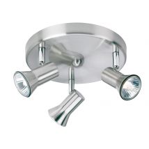 Firstlight Magnum 6093 Brushed Steel Triple Spotlight