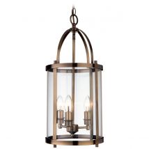 Firstlight 8301AB Imperial 3 Light Antique Brass Round Hall Lantern