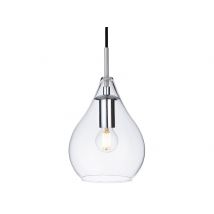 Firstlight 4877CH Omar One Light Ceiling Pendant Light In Chrome With Clear Glass