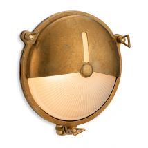 Firstlight 3850BR Nautic Outdoor Solid Brass Ship Style Bulkhead Light with Frosted Glass IP64