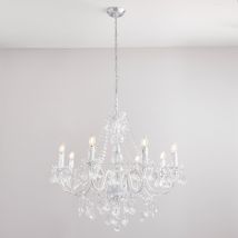 Endon 308-8CL 8 Light Chandelier In Clear Acrylic