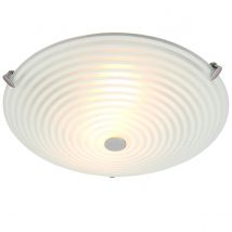 Endon 633-32 Roundel Frosted and Clear Glass Flush Ceiling Light