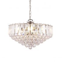 Endon FARGO-18CH Fargo Acrylic and Chrome Ceiling Pendant Light