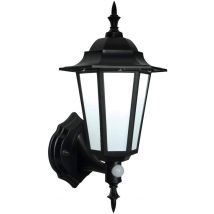 Saxby Evesham 54555 LED PIR Wall Lantern In Black IP44