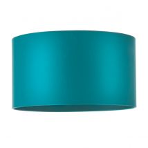 Cylinder Teal  Satin Fabric Shade 380mm