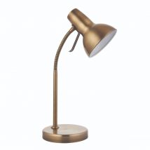 Endon 76646 Amalfi Task Table Lamp In Antique Brass Plate