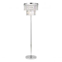 Dar Lighting Angel 6 Light Floor Lamp In Polished Chrome With Crystal ANG4908