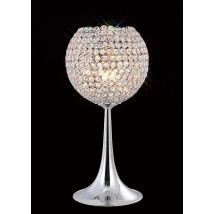 IL30194 Ava 3 Light Chrome And Crystal Table Lamp