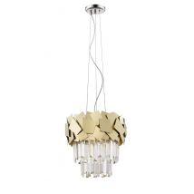 Impex Celine 4 Light Crystal Ceiling Pendant Light In Matt Gold Finish