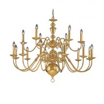 Franklite Delft 18 Light Large Polished Brass Chandelier CO41718PB