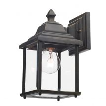 Dar DOY1635 Doyle Black And Gold Outdoor Wall Light