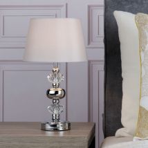 EDI4150 Edith Touch Table Lamp With Chrome Finish And Silver Shade