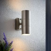Endon EL-40095 Canon Stainless Steel IP44 Outdoor Up / Down Wall Spotlight