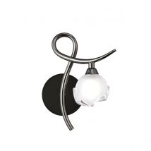 M0818BC/R Fragma 1 Light Black Chrome Wall Lamp