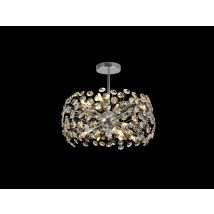 Fusion 8 Light Crystal Semi Flush Light in Polished Chrome Finish