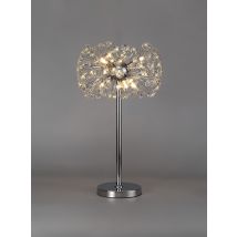Fusion 6 Light Crystal Table Lamp in Polished Chrome Finish 