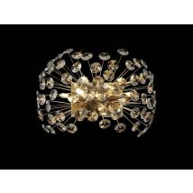 Fusion 4 Light Crystal Wall Light in French Gold Finish