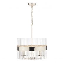 Laura Ashley Alexa 3 Light Ceiling Pendant Light In Polished Nickel