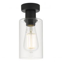 Dar Wisebuys Miu Single Flush Ceiling Light In Matt Black Finish