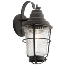 Quintiesse QN-CHANCE-HARBOR-L Chance Harbor Outdoor Wall Lantern In Weathered Zinc IP44