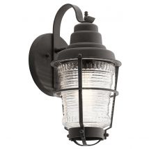 Quintiesse QN-CHANCE-HARBOR-S Chance Harbor Small Outdoor Wall Lantern In Weathered Zinc IP44
