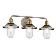 Quintiesse QN-RIGBY3-BATH-AN Rigby 3 Light Bathroom Wall Light In Antique Nickel Finish