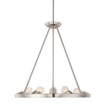 QZ-THEATERROW6IS 6 Light Imperial Silver Hanging Pendant