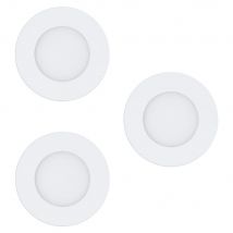Eglo 32881 Fueva-C LED Recessed Luminaire In White And Plastic - Pack Of Three