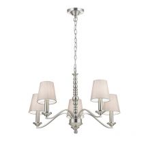 Endon ASTAIRE-8SN Astaire Large Ceiling Pendant Light in Satin Nickel Finish
