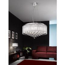 Franklite FL2161/8 Spirit 8 Light Crystal Ceiling Pendant Light