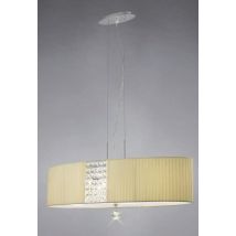 Diyas IL31173/CR Evelyn Cream And Crystal Oval Ceiling Pendant