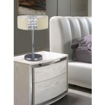 Diyas IL31170/CR Evelyn Cream And Crystal Table Lamp
