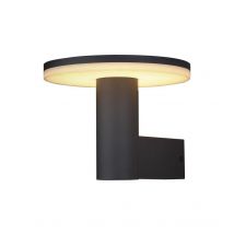 Mantra M6496 Cerler 1 Light LED Wall Light In Anthracite And Frosted Glass