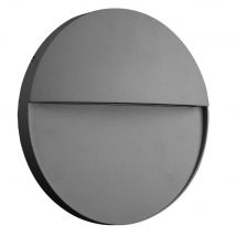 Mantra Fusion M7017 Baker 1 Light Outdoor Small Round 6 Watt, 275 Lumen Wall Light In Anthracite