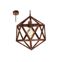 Eglo 49797 Embleton 1 Light Star Ceiling Pendant Light In Antique Copper - Diameter: 305mm