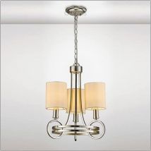 Diyas IL31701 Isabella 3 Light Multi Arm Pendant In Antique Silver With Beige Shades