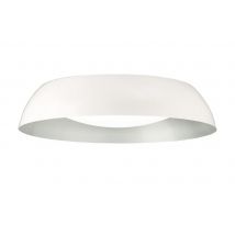 Mantra M4846E Argenta LED Large Flush Ceiling Light In White And Silver - Dia: 600mm