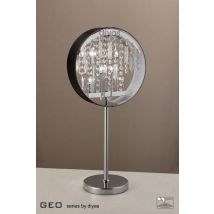 IL30234 6 Light Chrome And Crystal Table Lamp
